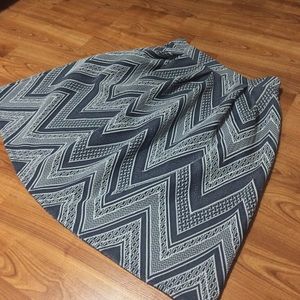 Grey Patterned Midi Joe B Skirt